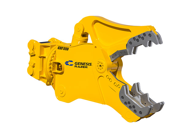 GDT (Genesis Razer Demolition Tool) attachment with open jaws facing right.