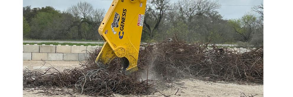 Yellow GRP processing rebar