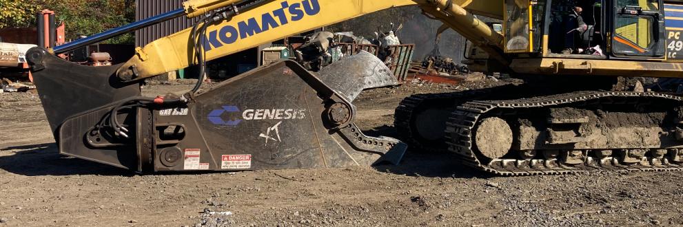 Black GXT on a Komatsu excavator