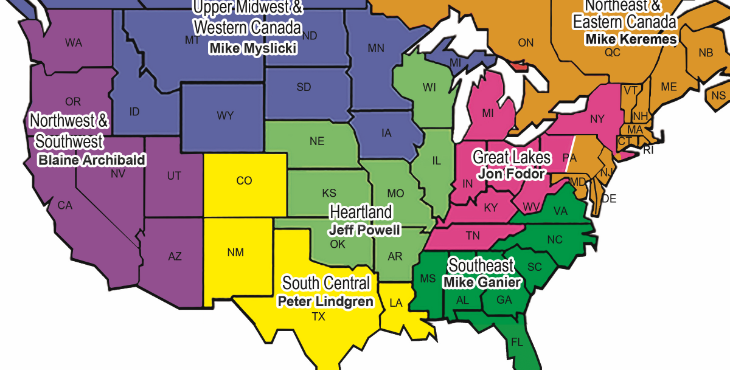 Genesis Sales Territory Map