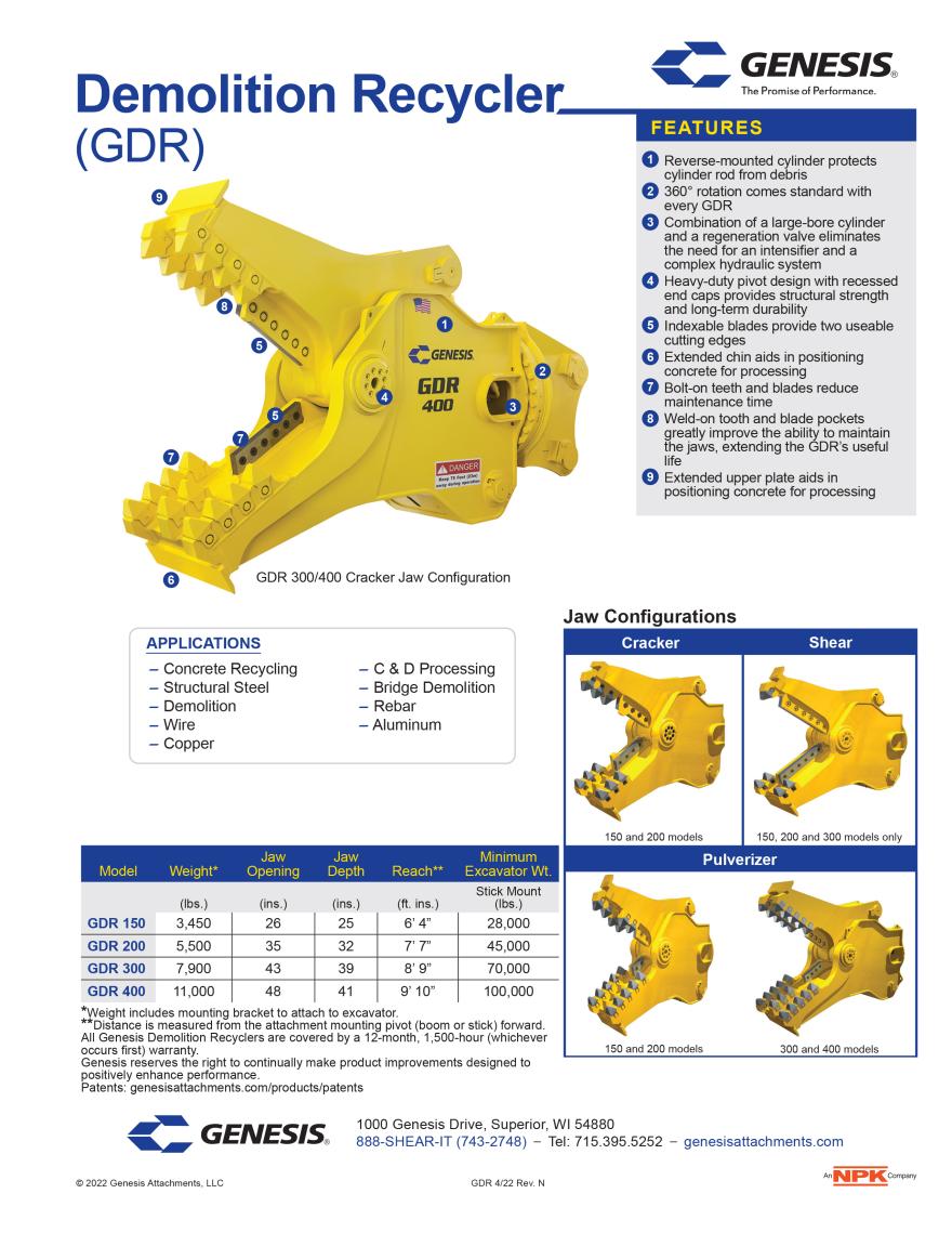 GDR Spec Sheet