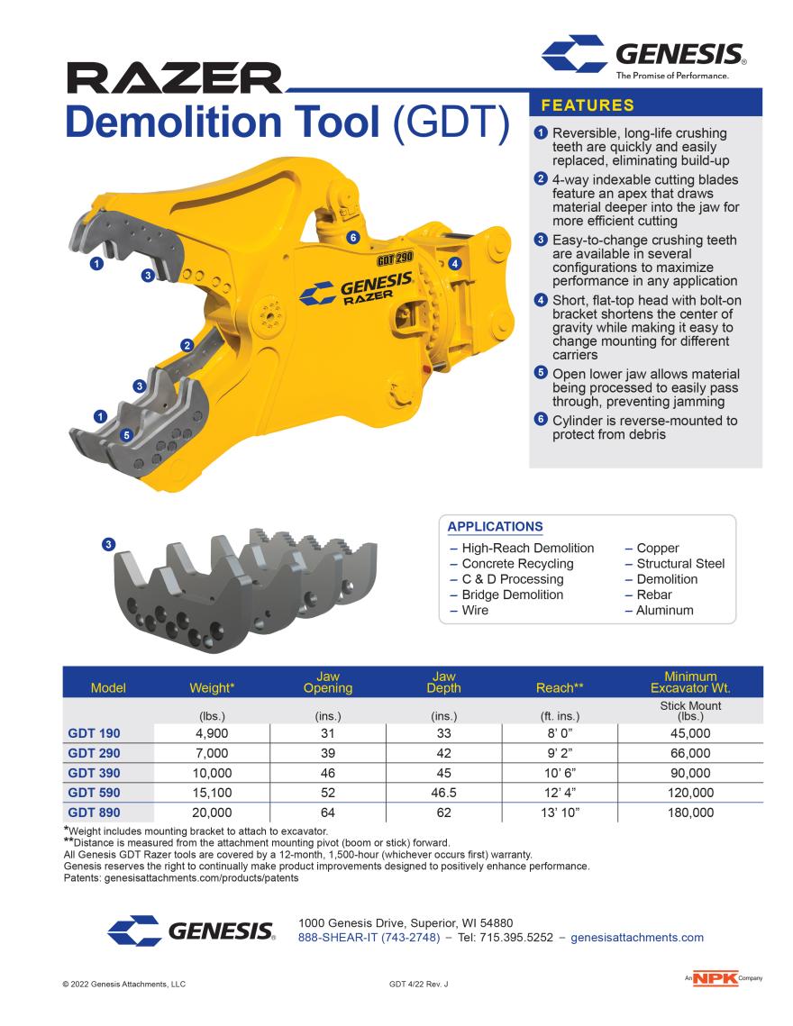 GDT Spec Sheet