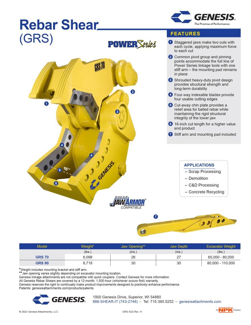 GRS Spec Sheet