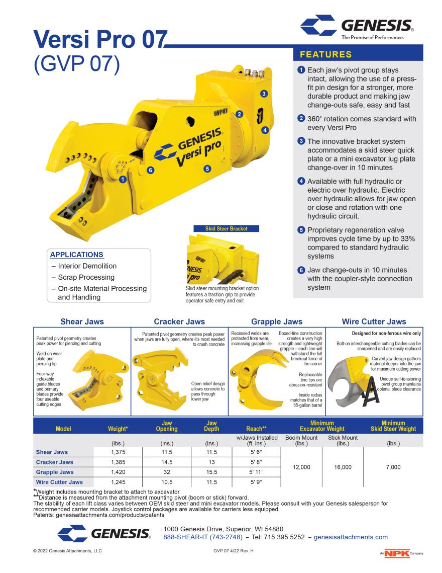 GVP 07 Spec Sheet